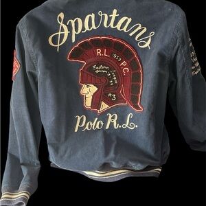 Polo by Ralph Lauren Blue and Red Spartans Varsity Jacket
